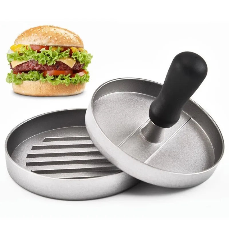 Stainless Steel Burger Press Patty Maker – Non-Stick Mold Kit