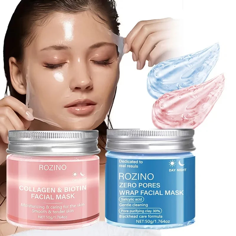 ROZINO Biotin Collagen & Salicylic Acid Peel-Off Mask Set