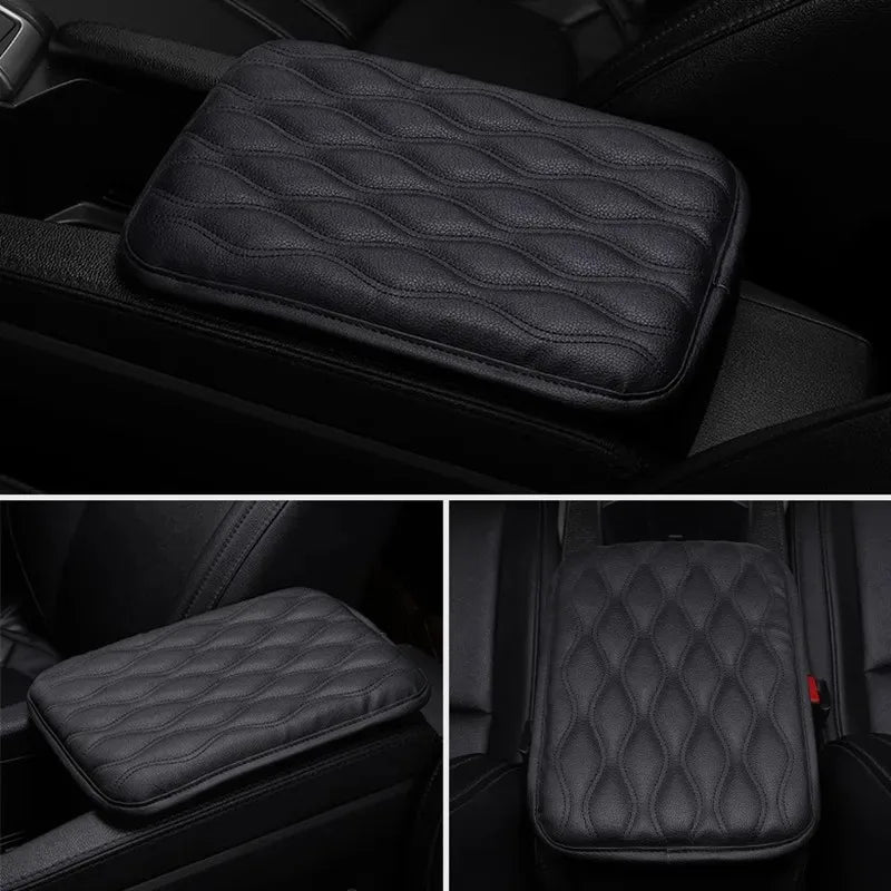 Universal PU Leather Car Armrest Pad Cover | Memory Foam Cushion
