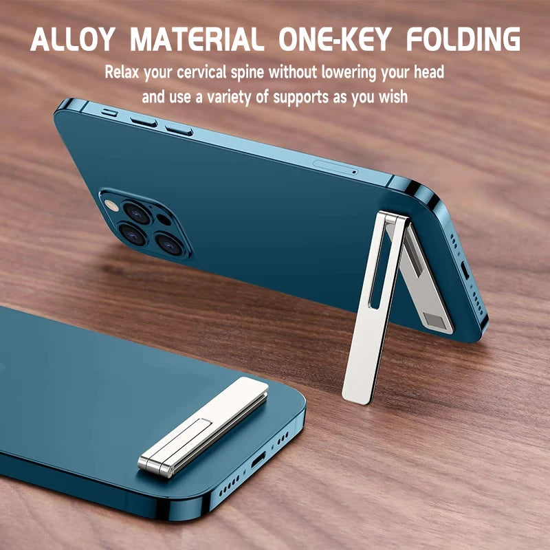AKABEILA Ultra-Thin Metal Folding Phone Stand & Desk Holder