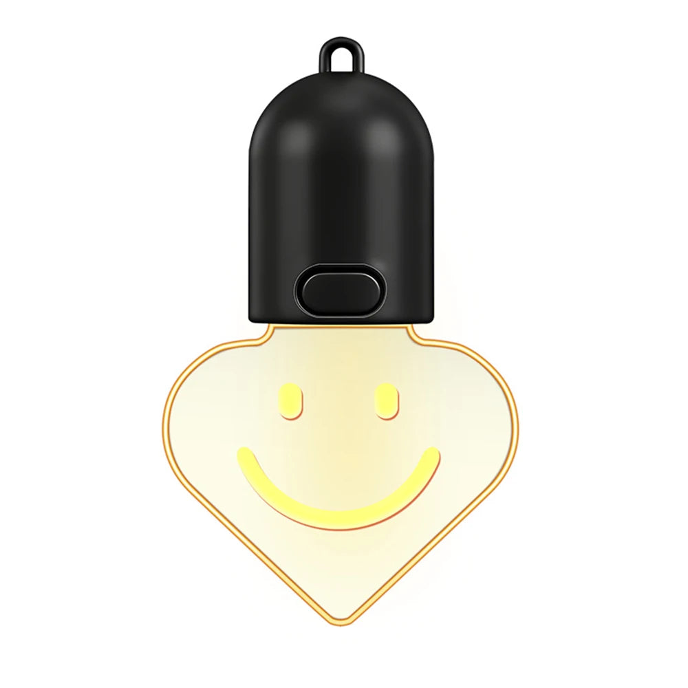 Heart Smiley Mini Bulb Car Ambient Light – Rearview Mirror Decor