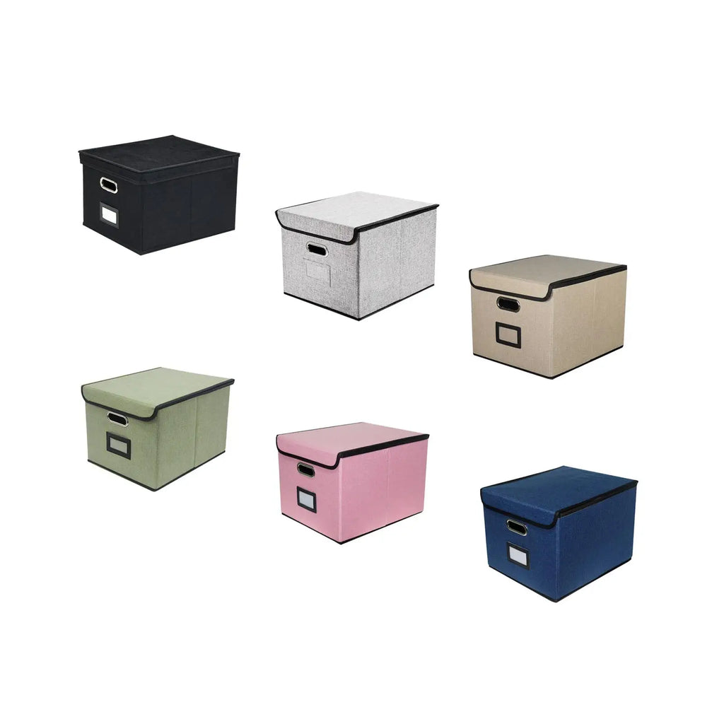 Foldable Cloth Storage Bin with Lid & Handle | Home Organizer