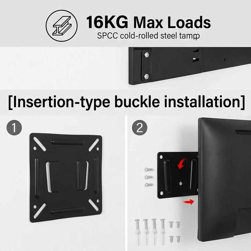 Universal TV Wall Mount Bracket 14–27" LCD LED Monitor Stand