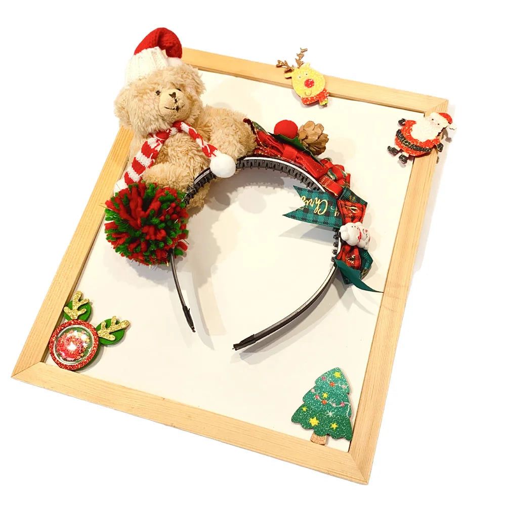 Christmas Plush Headband – Cartoon Festive Hair Accessory