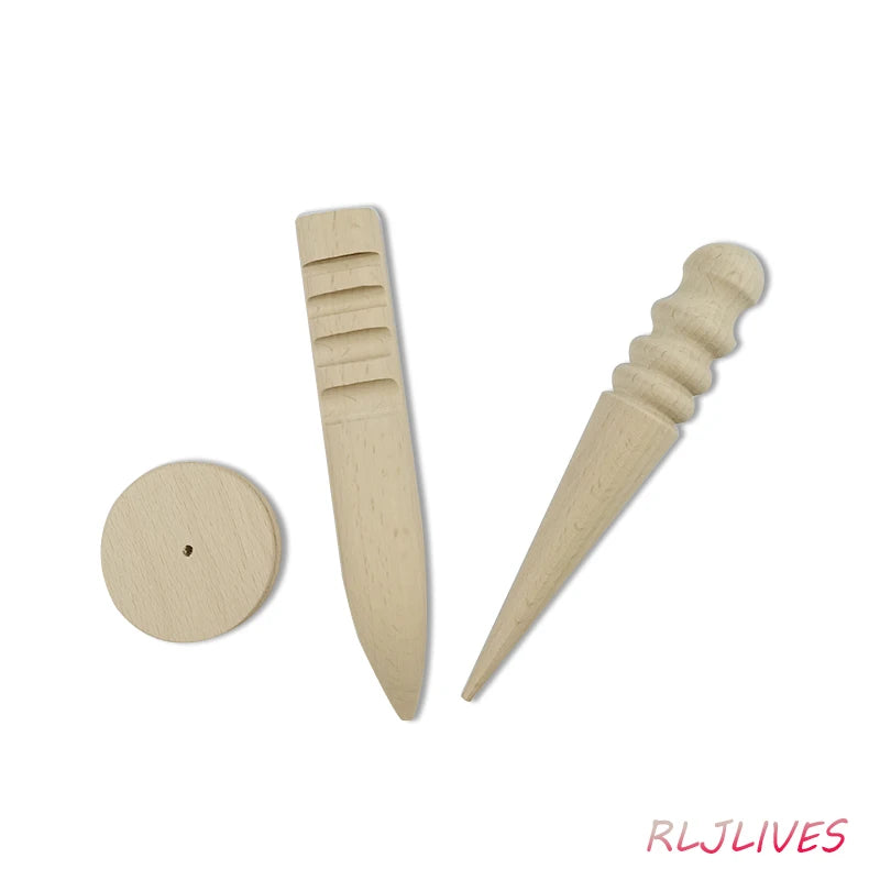Wood Leather Edge Burnishing Rod & Slicker Polishing Tool