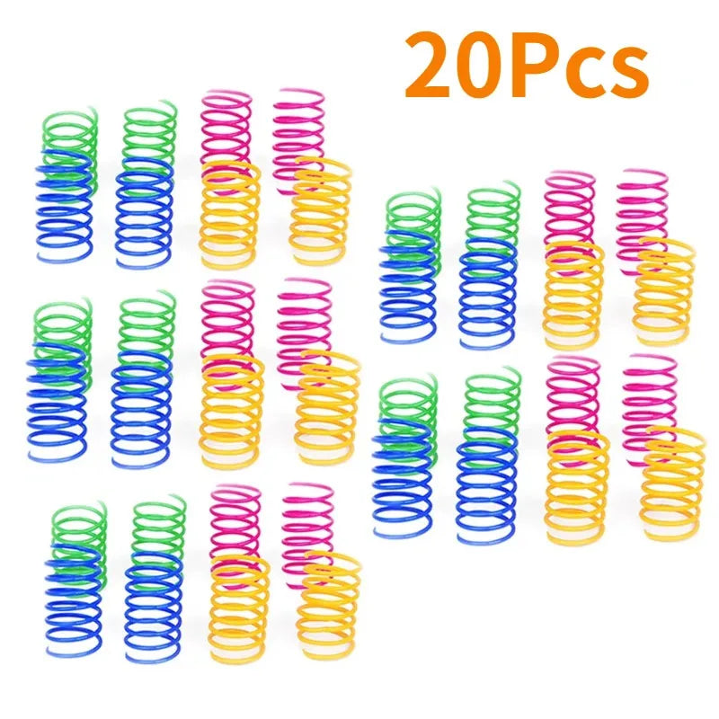Colorful Coil Spring Cat Toys – Durable Interactive Pet Toy