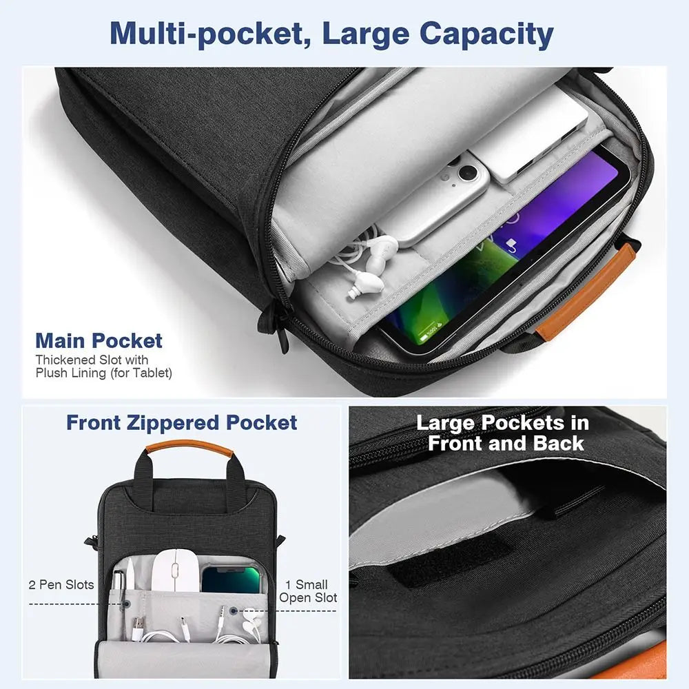 Universal Tablet Laptop Sleeve Case 9–13.3" with Shoulder Strap