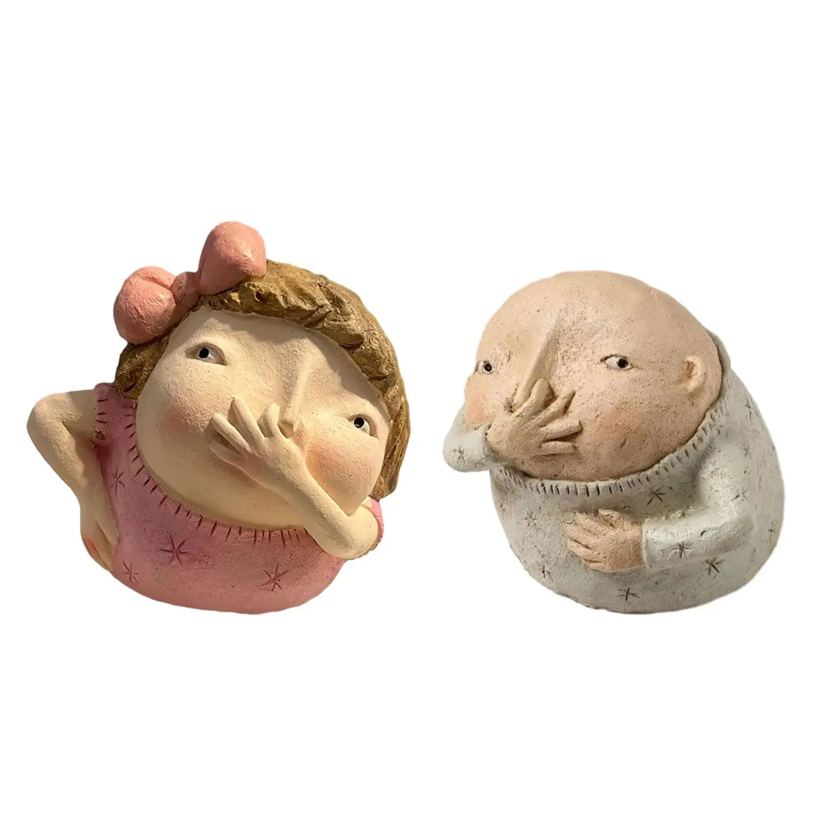 Funny Holding Nose Bathroom Statue | Humorous Resin Figurine