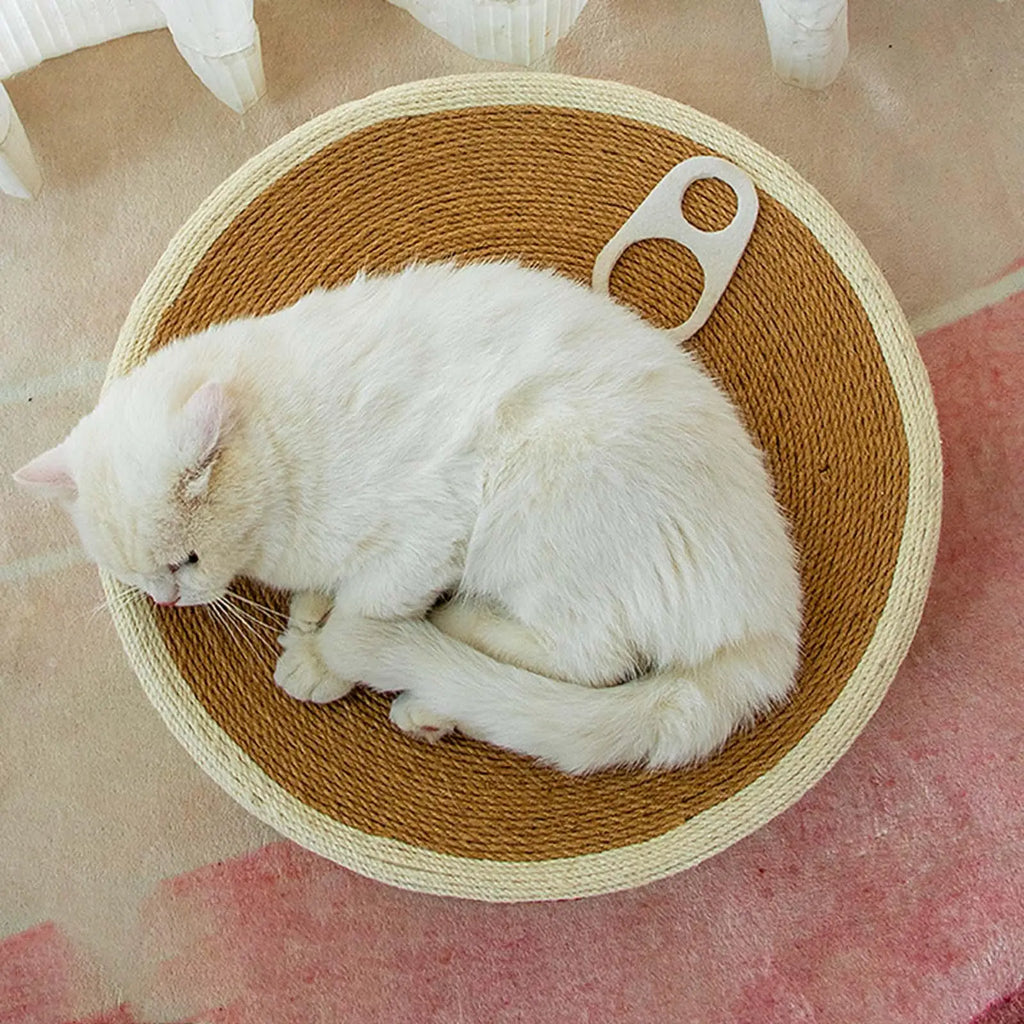 Kesoto Round Sisal Cat Scratcher Lounge Bed | Furniture Guard