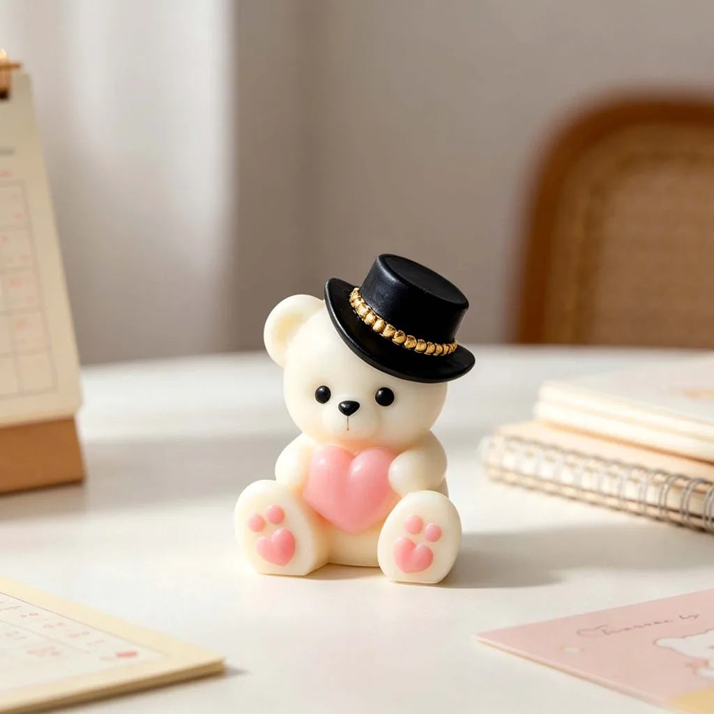 3D Bear Silicone Mold for Candles, Resin & Craft Ornaments