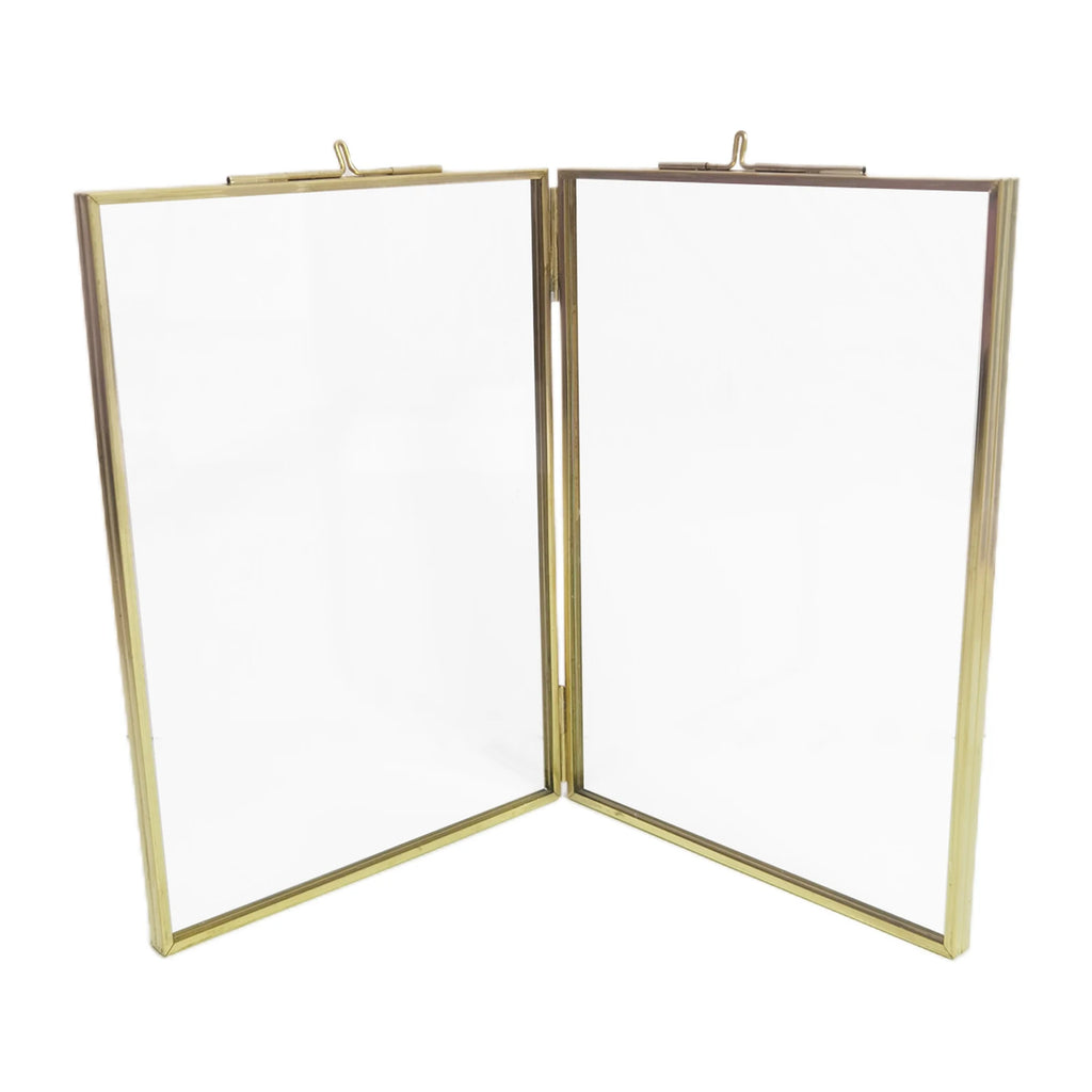 Double Sided Glass Hanging Frame – Pressed Flowers & Artwork
