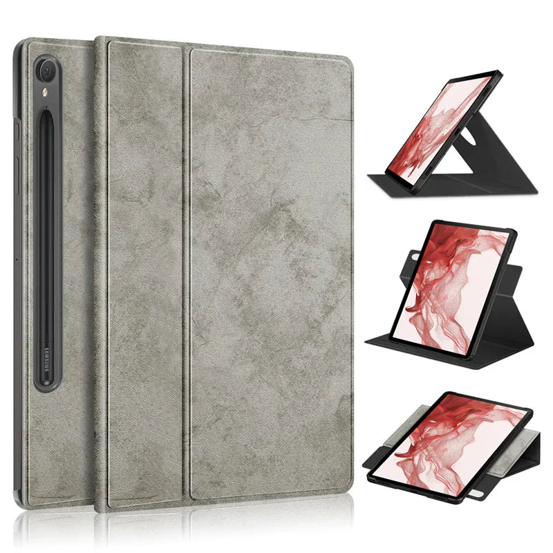 Samsung Tab S9 FE / S10 FE 360° Rotating Fabric Stand Case