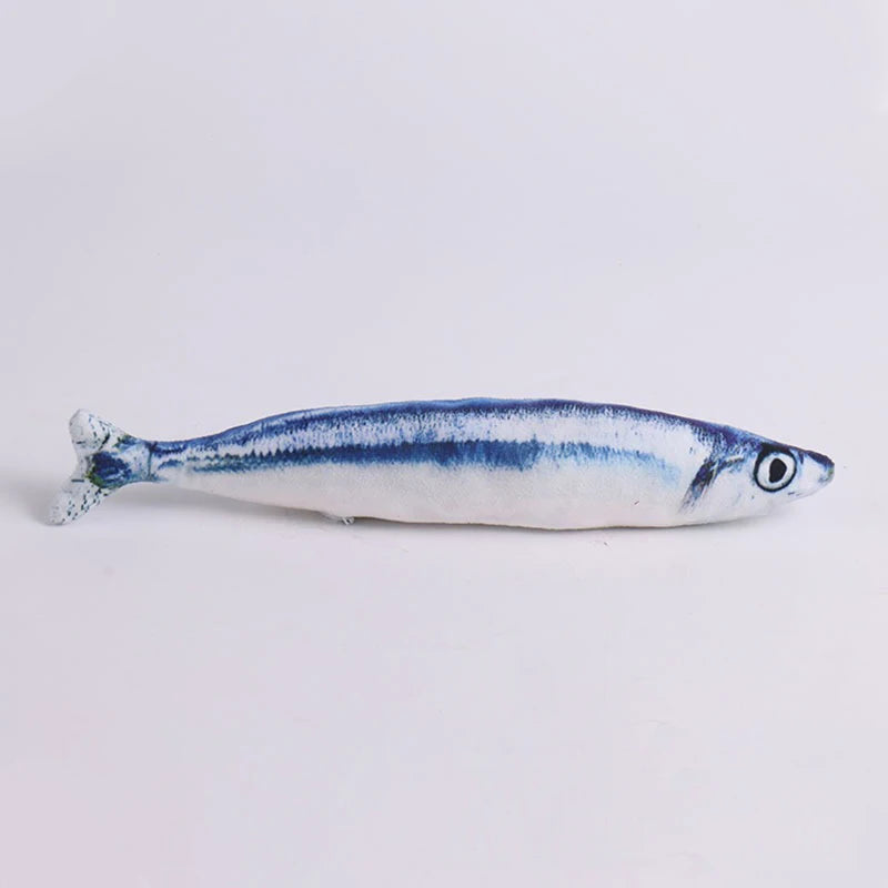 Catnip Plush Fish Toy – Soft Linen Chew Toy for Cats