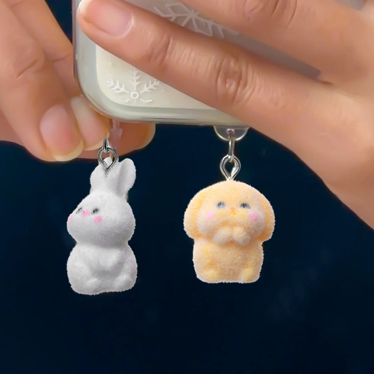 USB-C Dust Plug Bunny Pendant – Phone Port Cover Charm