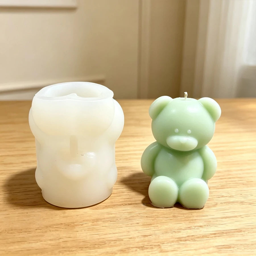 3D Teddy Bear Silicone Mold – Candle, Soap & Resin DIY