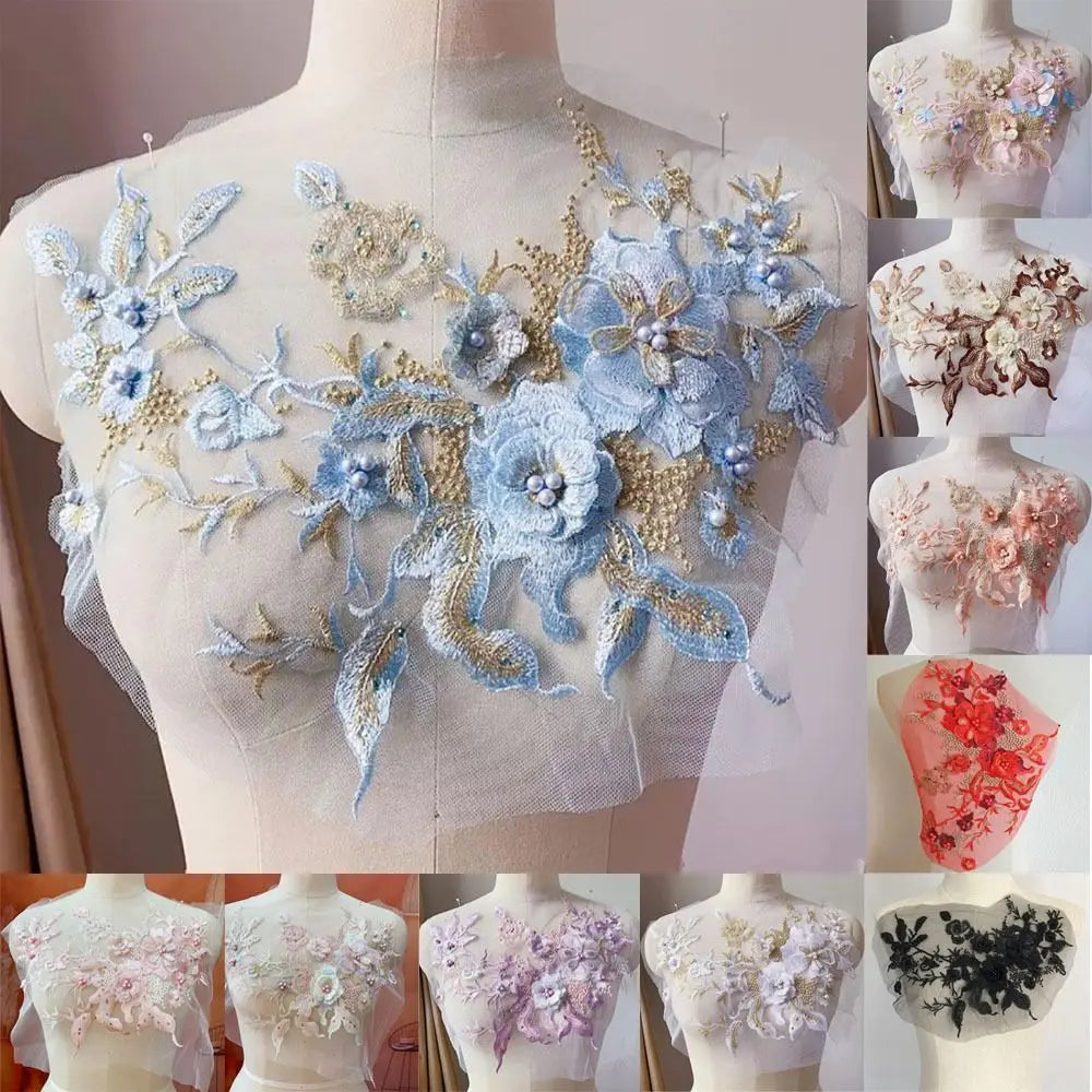 Sequin Embroidery Floral Patch – DIY Appliqué for Costumes