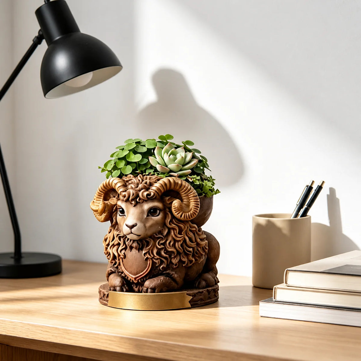Aries Ram Silicone Pottery Mold – 3D DIY Planter Craft Mold