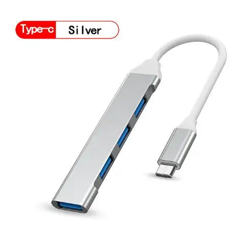 USB 3.0 Hub 4-Port Type-C Splitter 5Gbps | Multiport Adapter