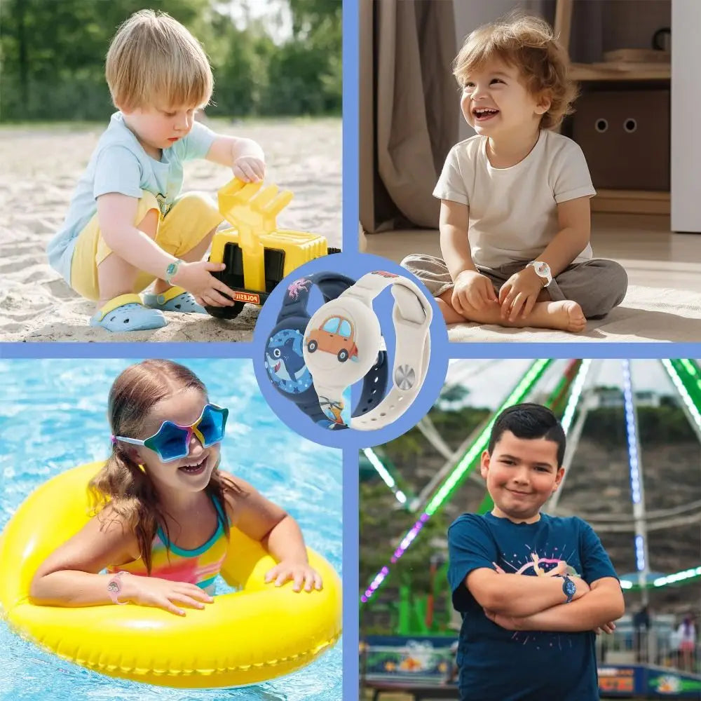 Silicone Kids AirTag Wristband – Waterproof Tracker Case