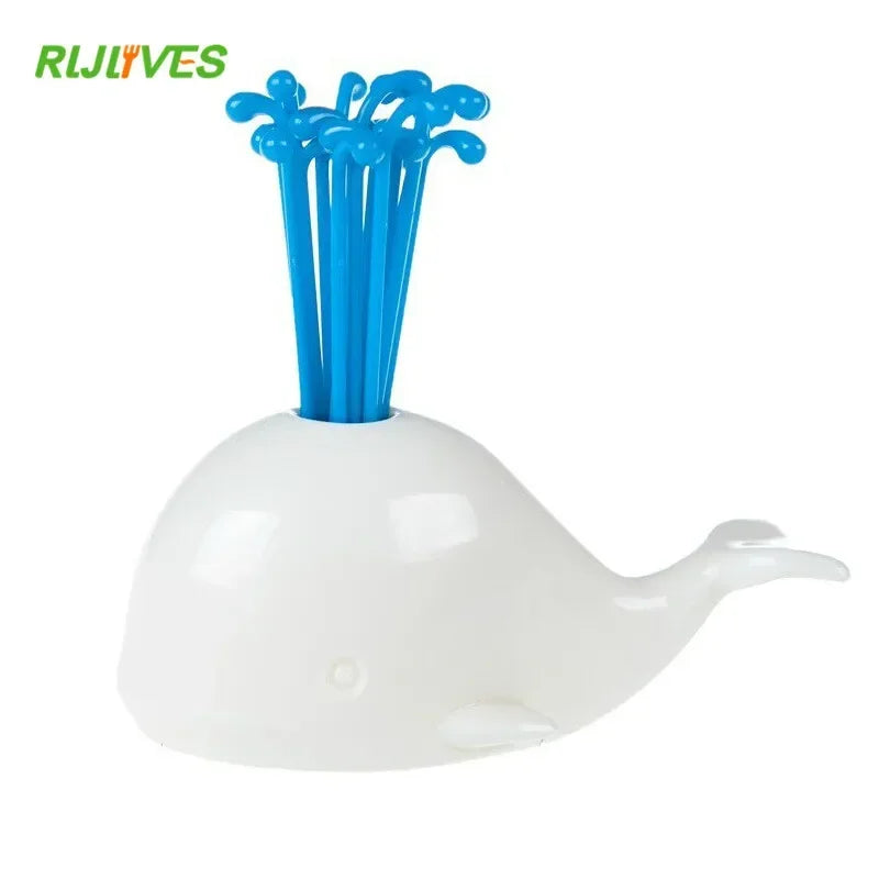 Cute Beluga Whale Fruit Fork Set – Novelty Kitchen Gadget