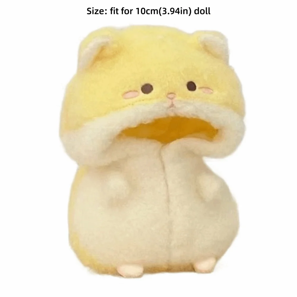 Cartoon Hamster Plush Jumpsuit for 10cm Miniature Dolls