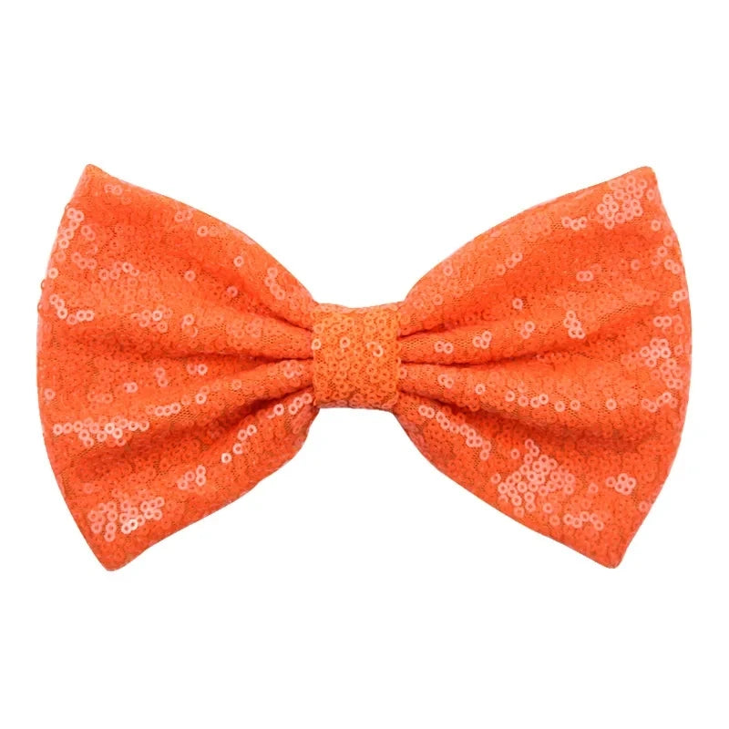 5-Pack Glitter Sequin Hair Bows – DIY Girls Hair Accessories