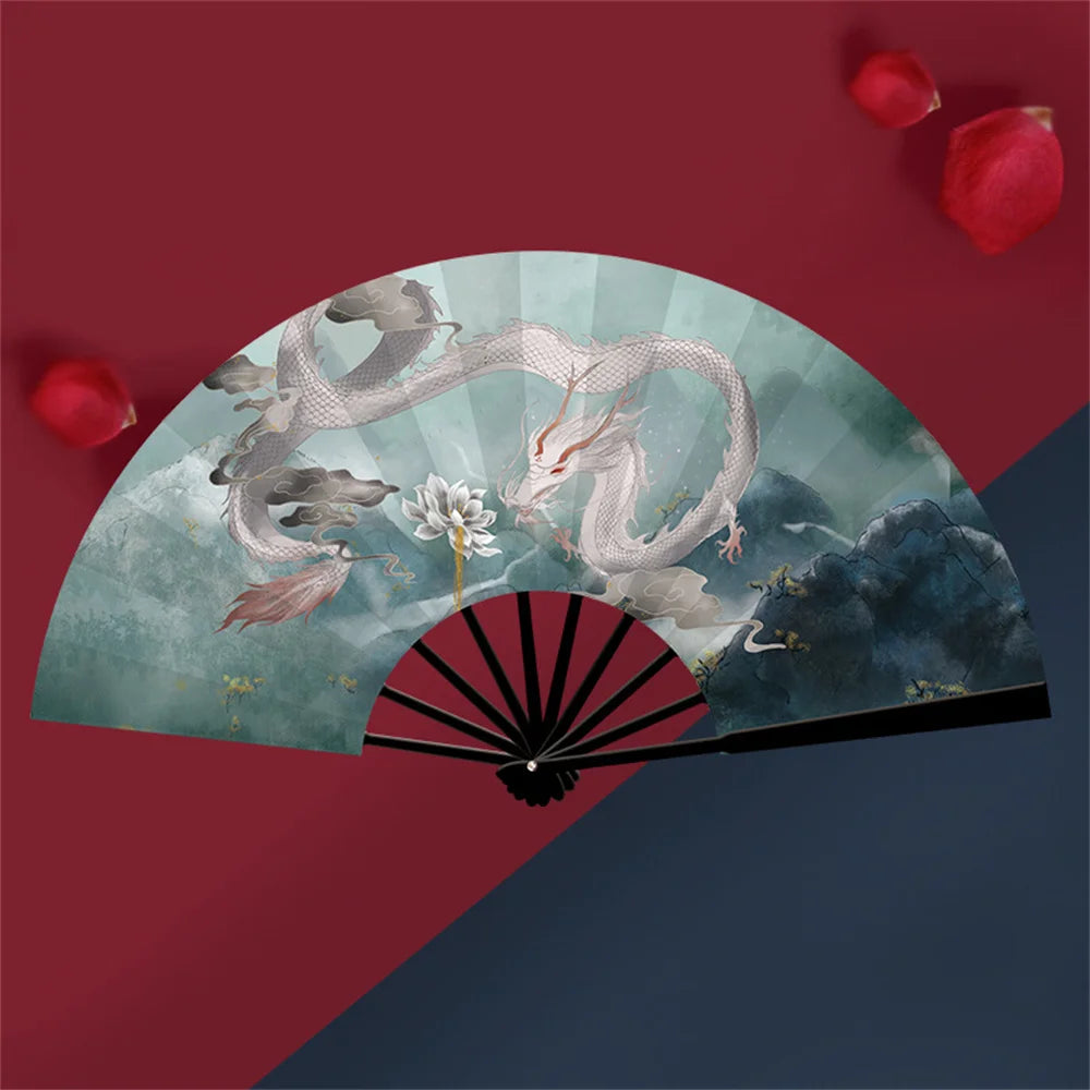 Shanhaijing Silk Folding Fan – 8" Hanfu Dance & Stage Prop