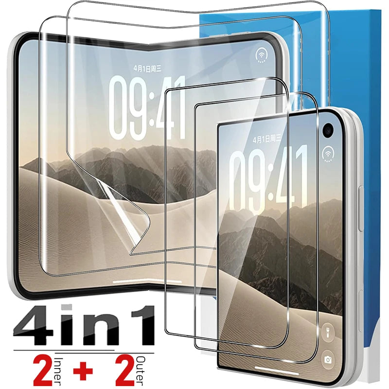 4-in-1 Hydrogel Screen Protector for iPhone Duo Inner & Outer