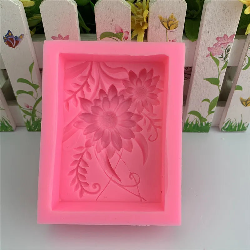 3D Flower Silicone Soap Mold – Rose & Chrysanthemum DIY Kit