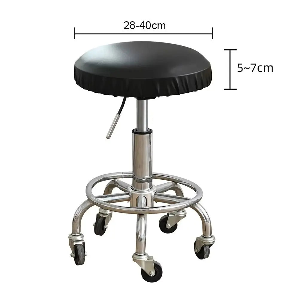PU Leather Round Chair Seat Cover – Waterproof Slipcover