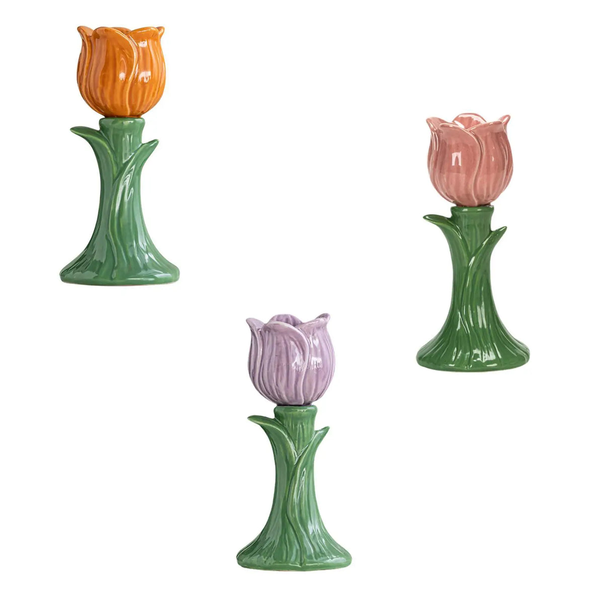 Flower Shape Porcelain Pillar Candle Holder | Table Decor