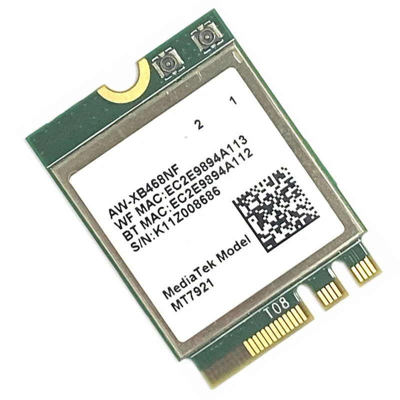 Wi-Fi 6 MT7921 M.2 NGFF Network Card – Dual-Band + BT 5.2