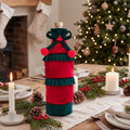 Christmas Wine Bottle Cover – Velvet Festive Holiday Décor