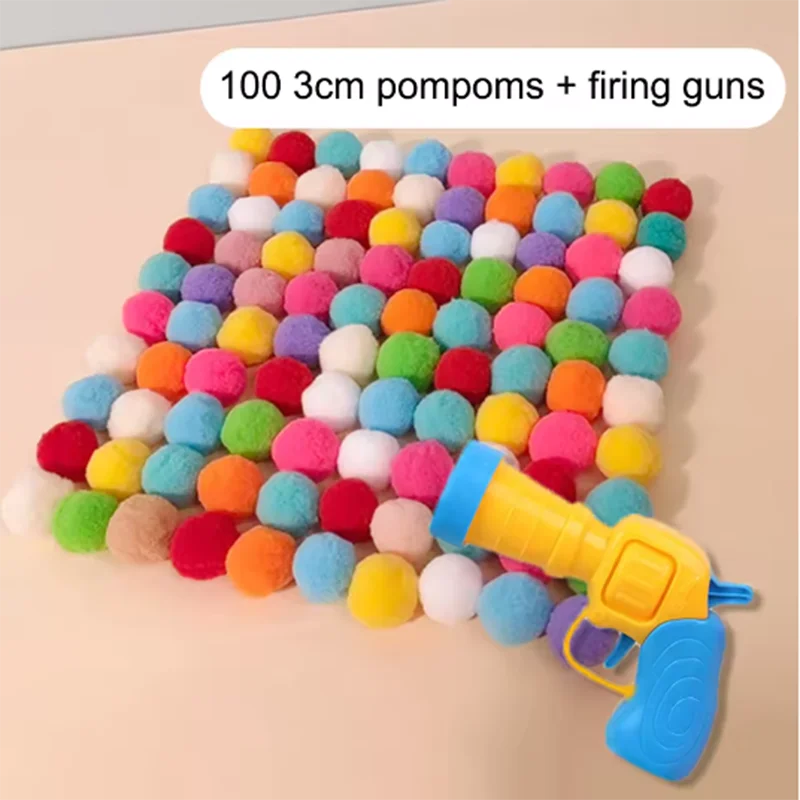 Interactive Cat Ball Launcher Toy – Plush Bounce Balls 10–100 Pcs