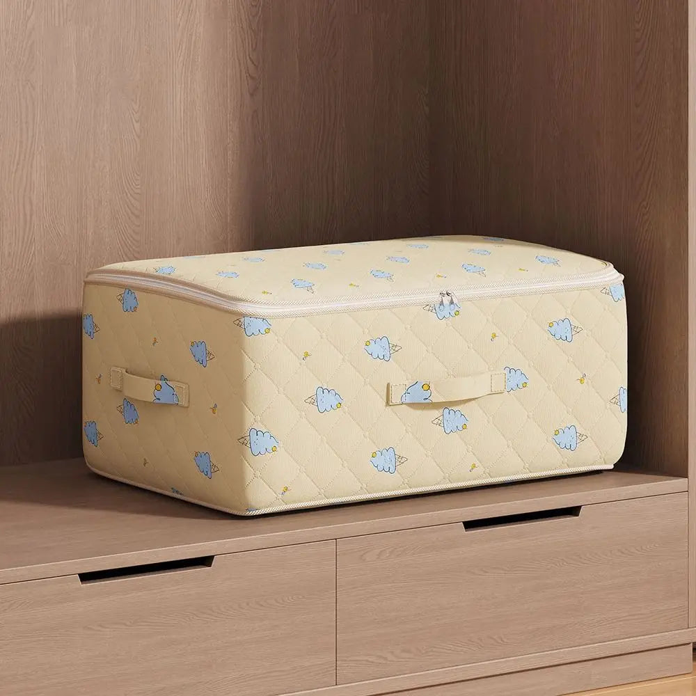 Foldable Canvas Storage Bag | Large Quilt & Clothes Organizer
