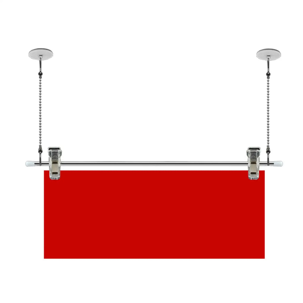Ceiling Sign Hanger Pole with Alloy Clips – 60cm Display Rod