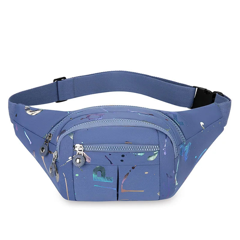 Women's Graffiti Print Multi-Pocket Crossbody Fanny Pack