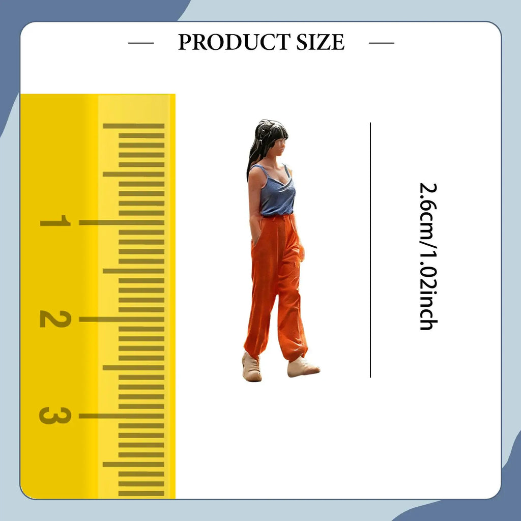 1:64 Scale Hand-Painted Miniature Female Figure | Diorama