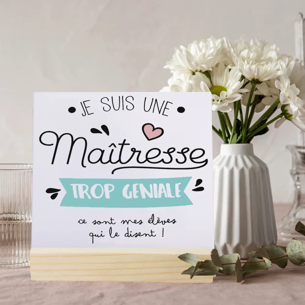 Merci Maîtresse Ceramic Plaque Sign – Teacher Thank You Gift