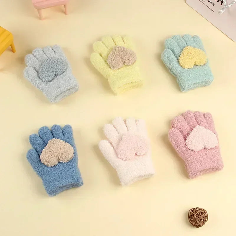 Kids Fleece-Lined Winter Gloves – Toddler Boys & Girls