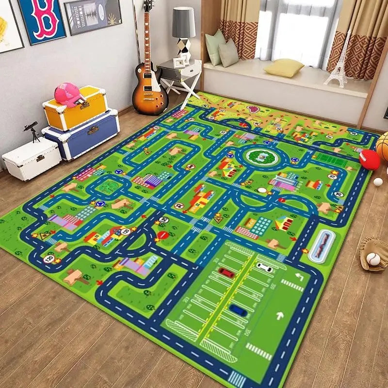 Kids City Road Map Play Mat – Car & Traffic Carpet