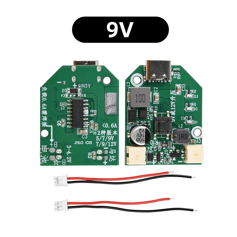 DC 9V/12V 3-Speed Brushless Fan Circuit Board | Type-C USB