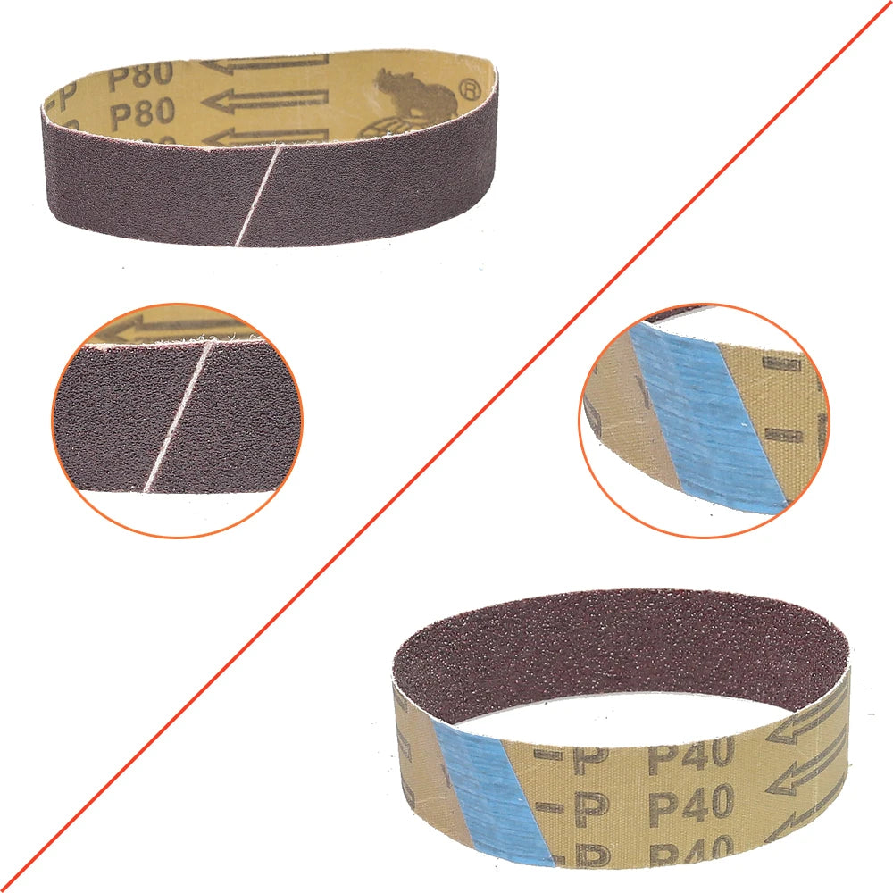 10-Pack A/O Sanding Belts 330x30mm | Air Belt Sander Belts