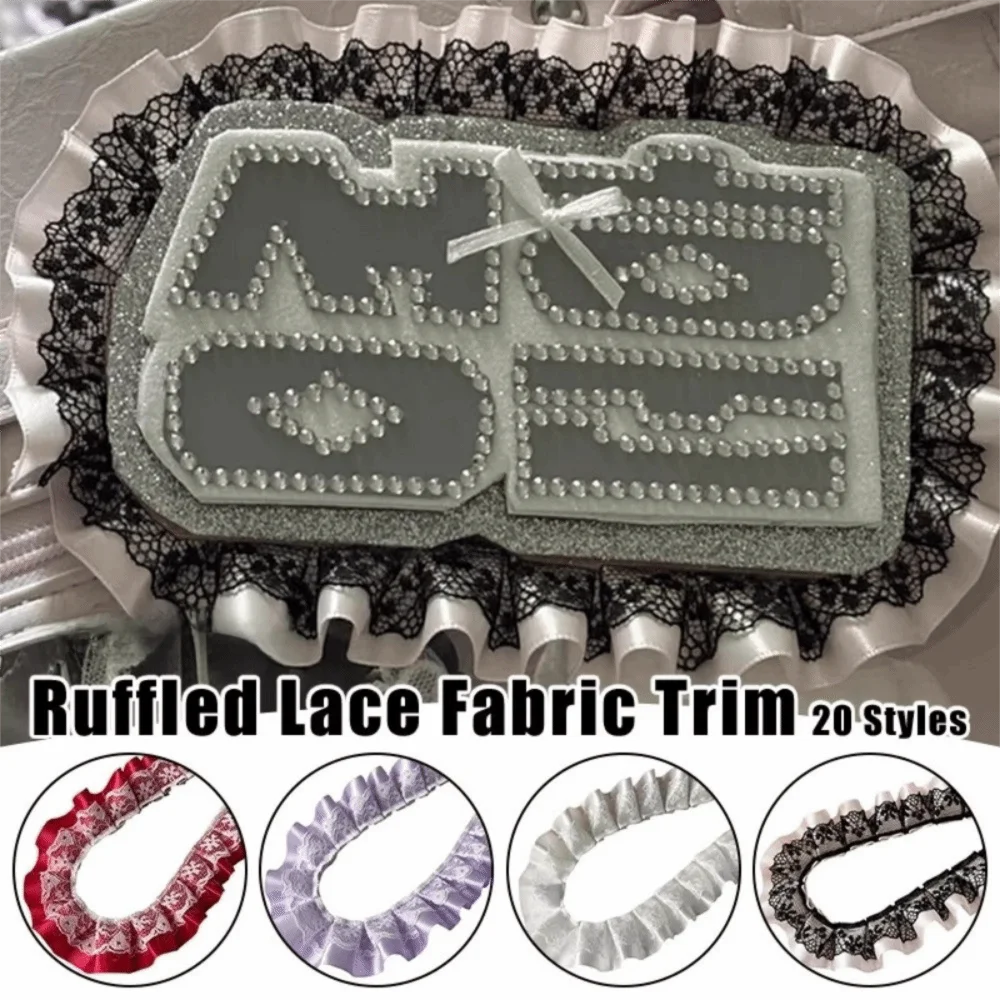 3-Meter Pleated Ruffled Lace Ribbon Trim – Sewing & Crafts