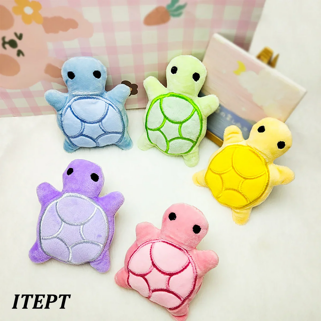 Mini Turtle Plush Dog Chew Toy – Durable & Bite-Resistant