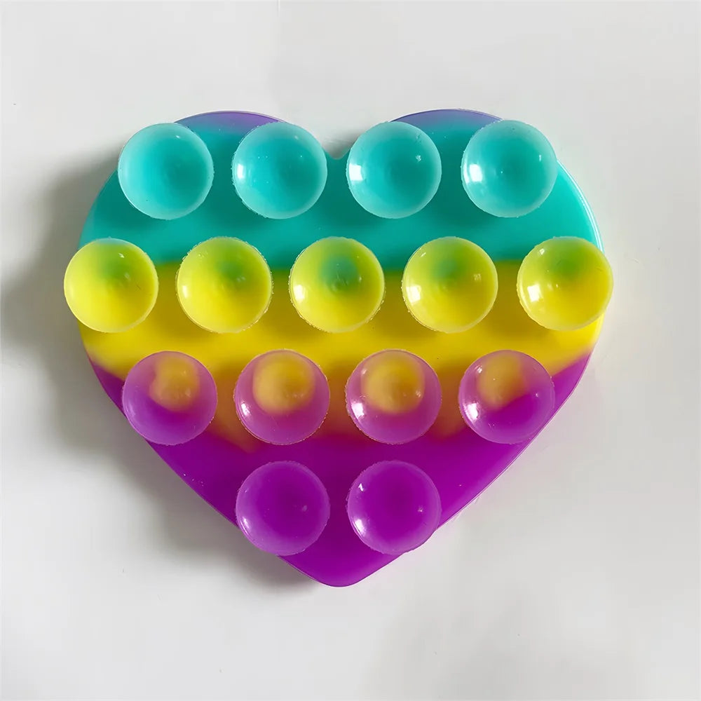 Heart-Shaped Silicone Suction Cup Phone Holder | Anti-Slip