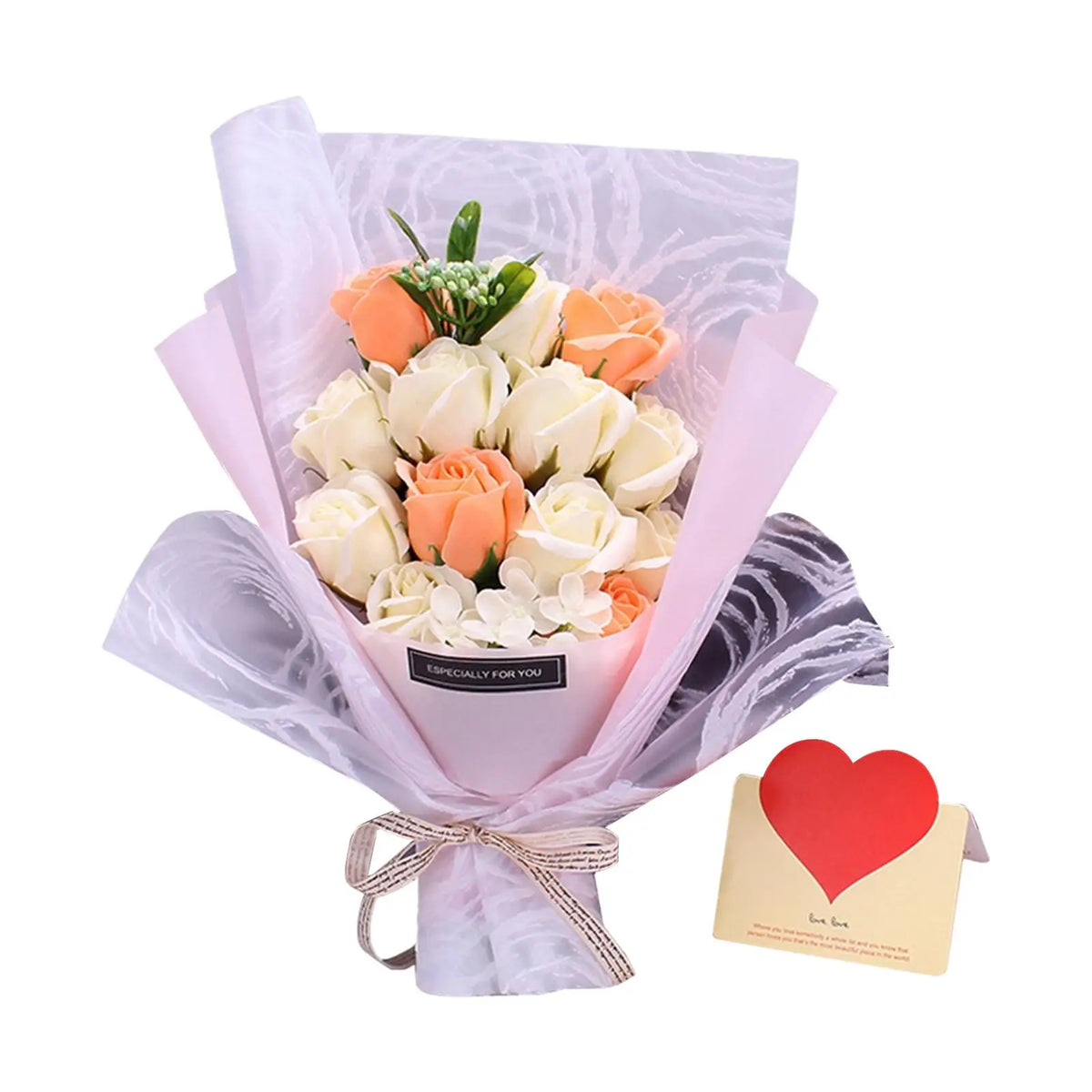 Rose Soap Flower Gift Bouquet – Artificial Floral Decor