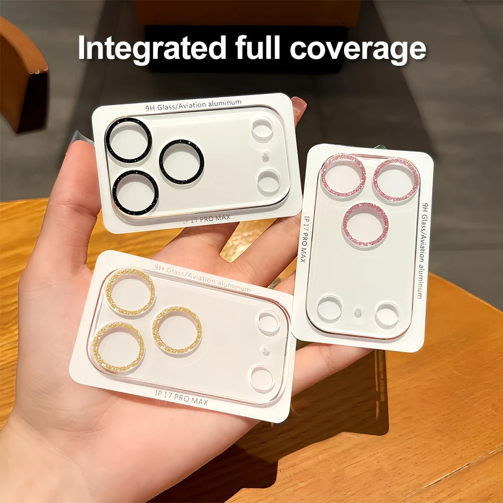 Bling Glitter Camera Lens Protector for iPhone 11–17 Pro Max