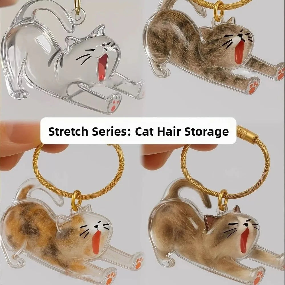 Transparent Cat Hair Storage Keychain – DIY Pet Keepsake