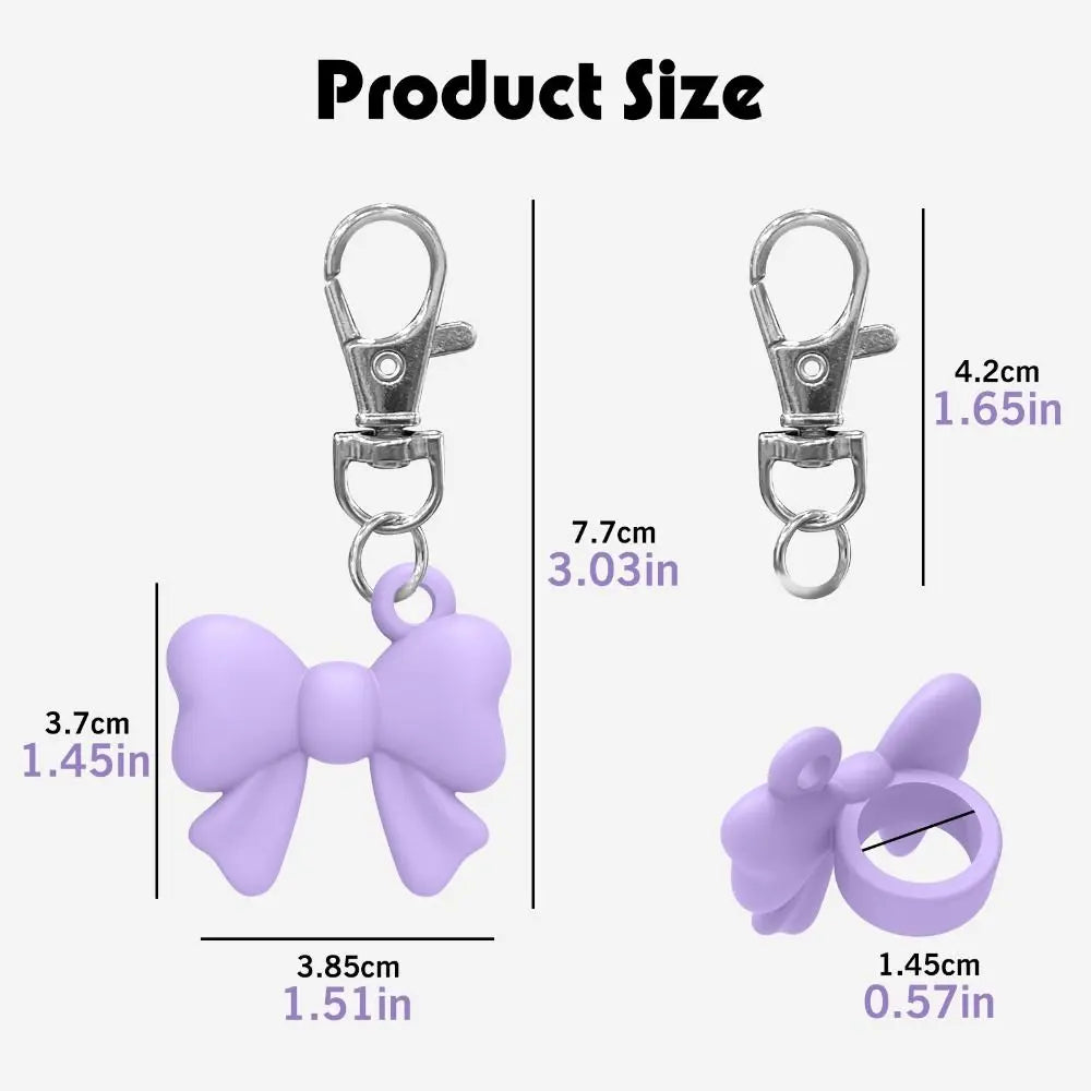 Silicone Lip Balm Holder Keychain – Bowknot Lip Gloss Sleeve